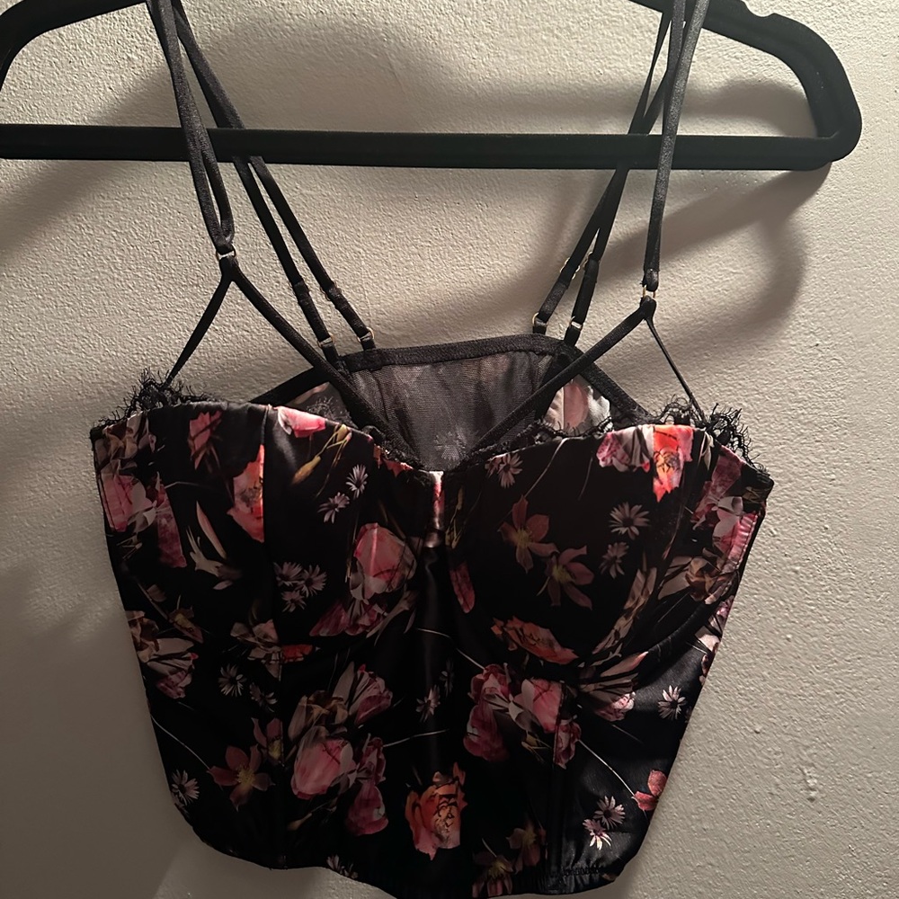 Victoria's Secret Black Floral Camisole